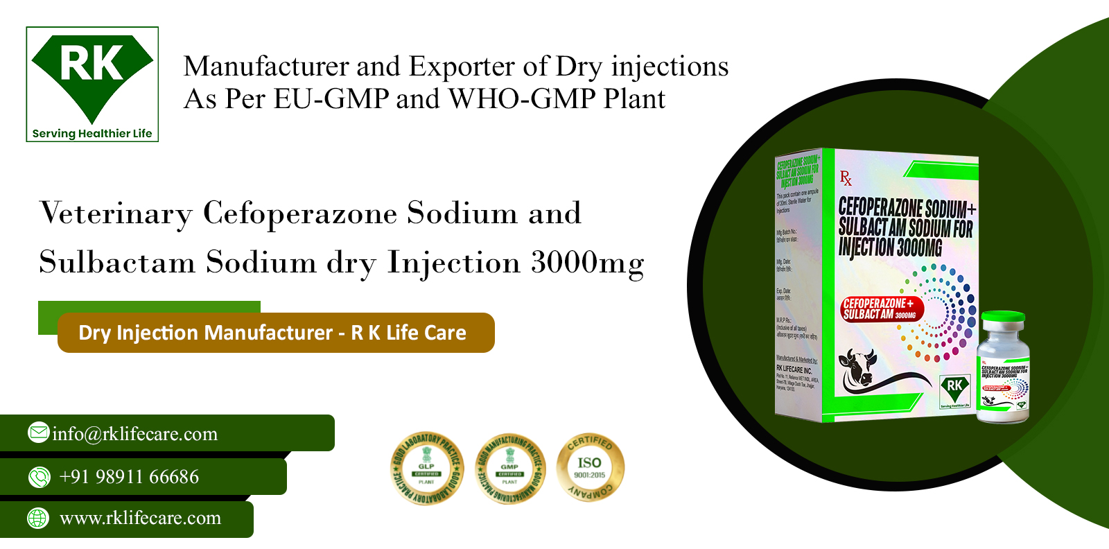 Cefoperazone Sodium and Sulbactam Sodium Veterinary dry Injection Manufacturer