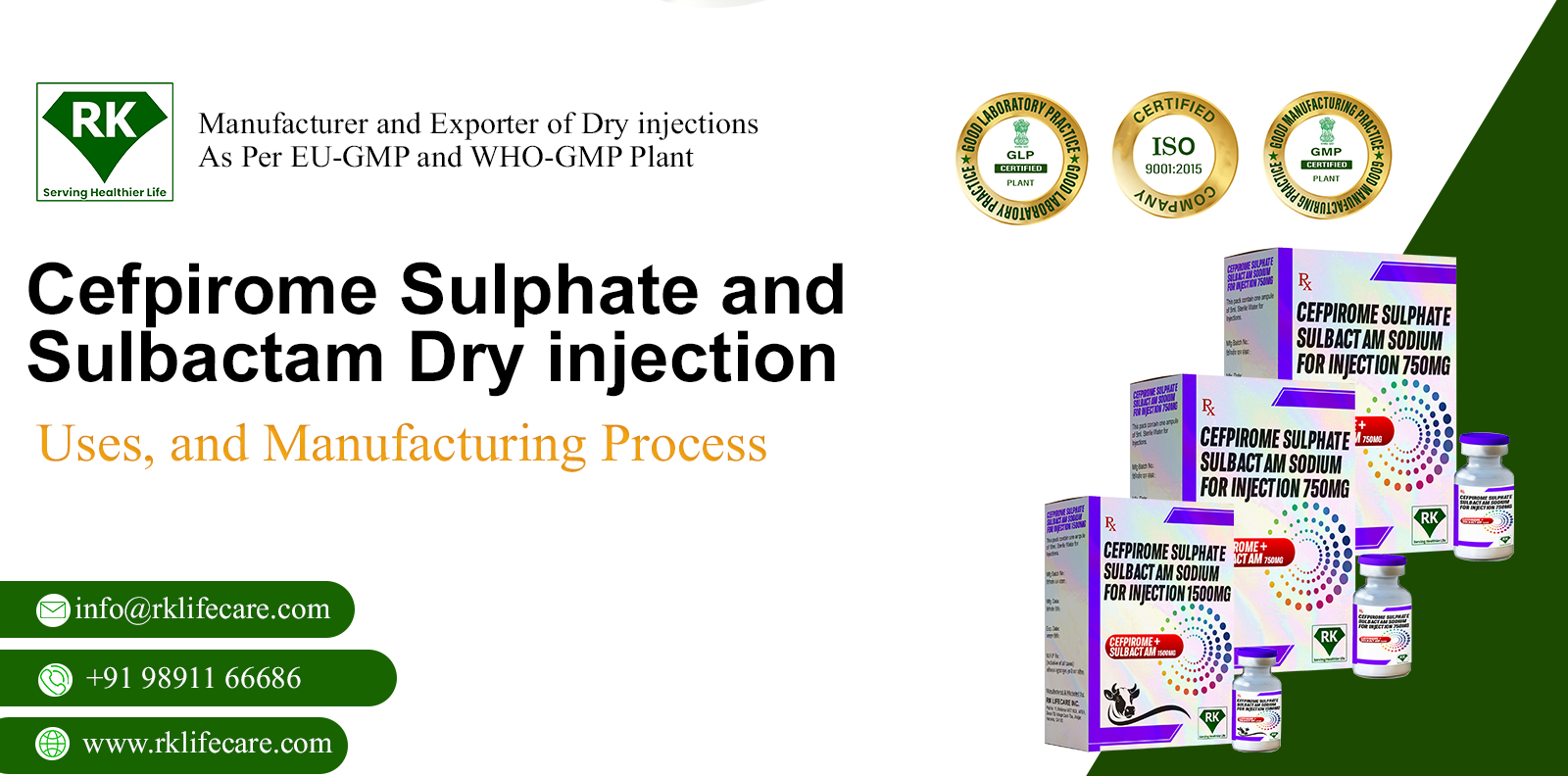 Cefpirome Sulphate and Sulbactam Dry injection Uses and Manufacturing Process