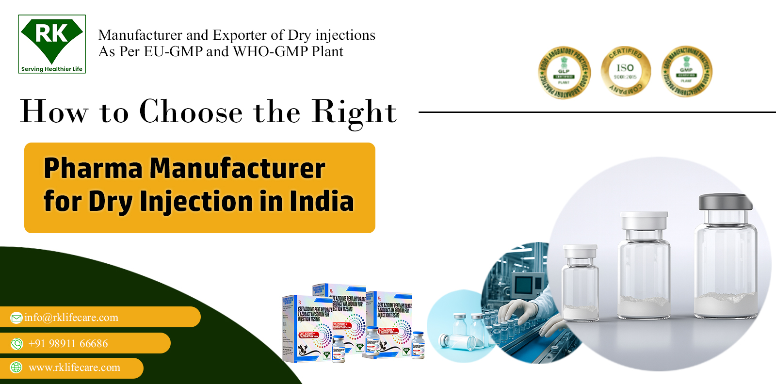 Choose the Right Pharma Manufacturer for Dry Injection in India