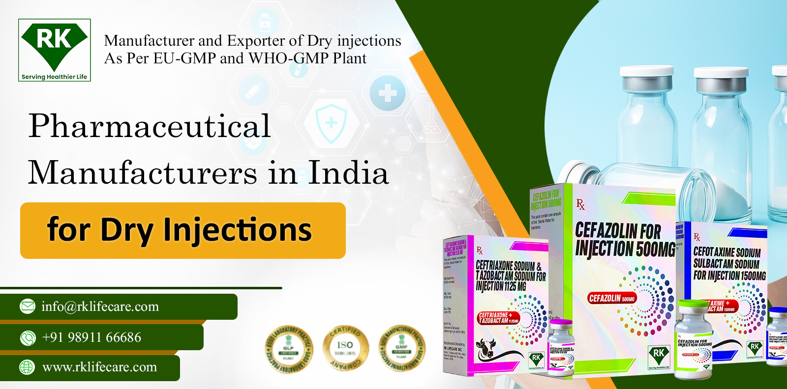 Pharmaceutical Manufacturer in India for Dry Injections