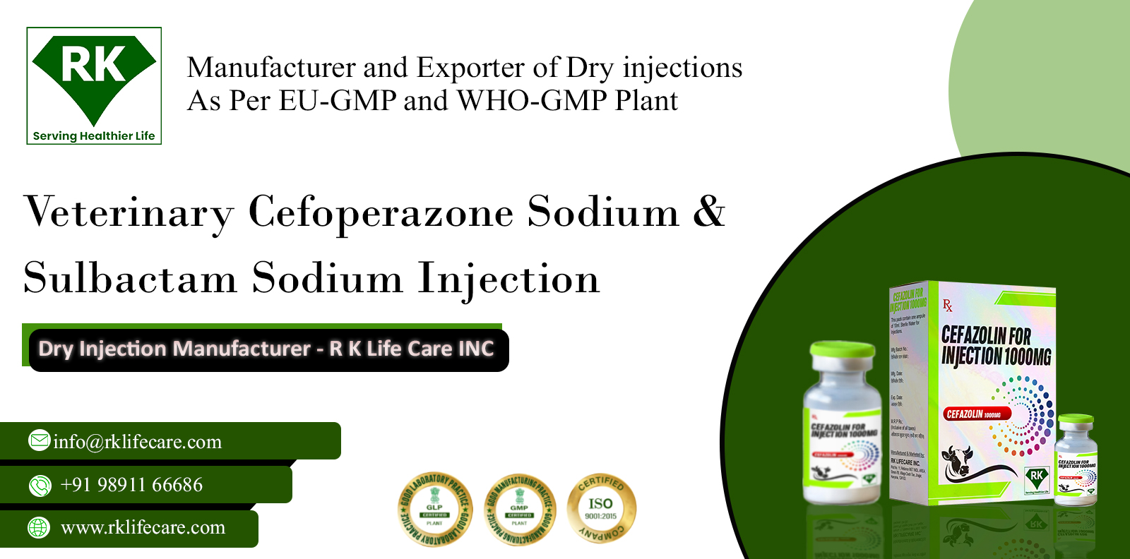 Veterinary Cefoperazone Sodium and Sulbactam Sodium Injection Manufacturer