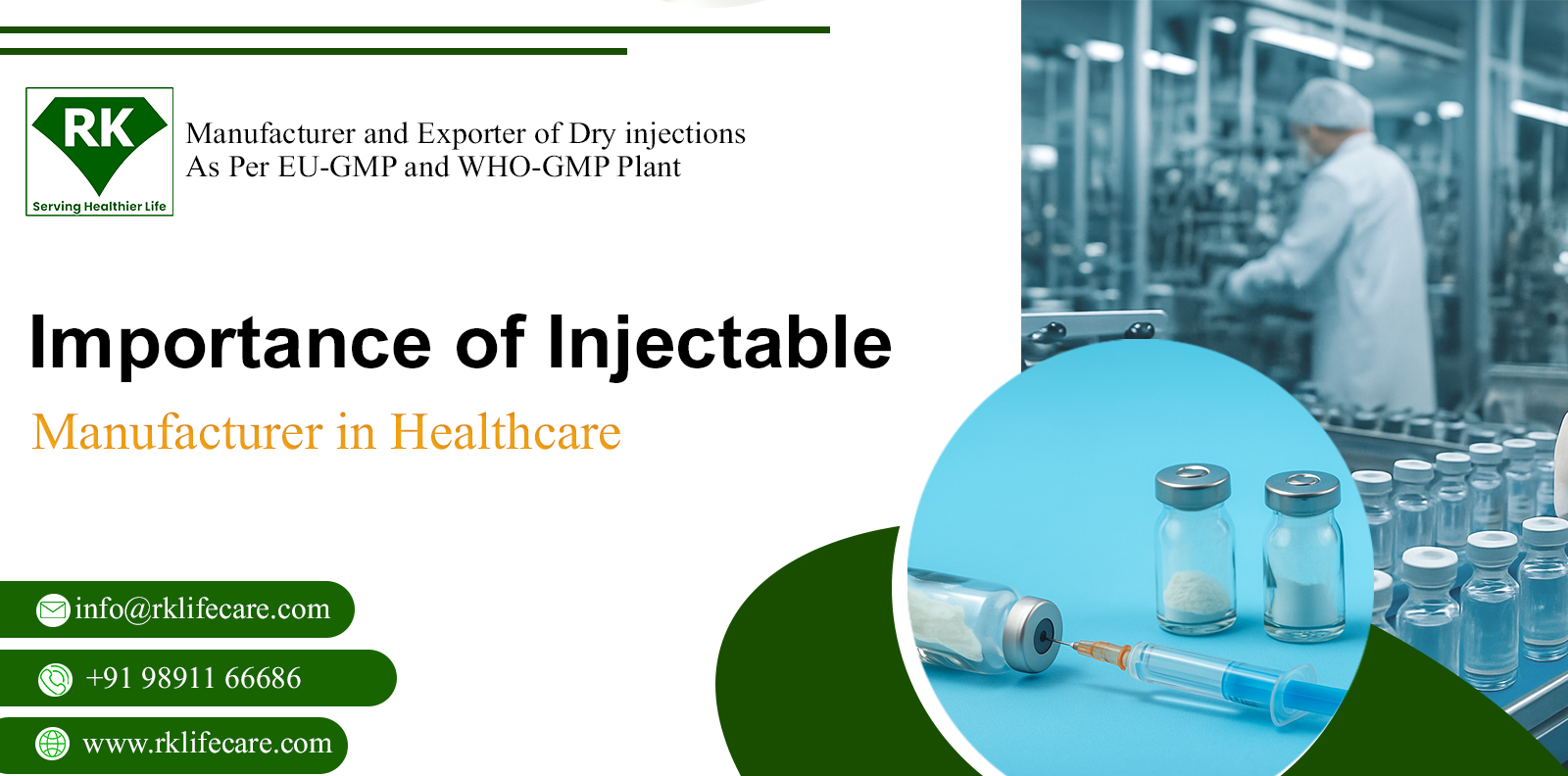Importance of Injectable Manufacturer in Healthcare