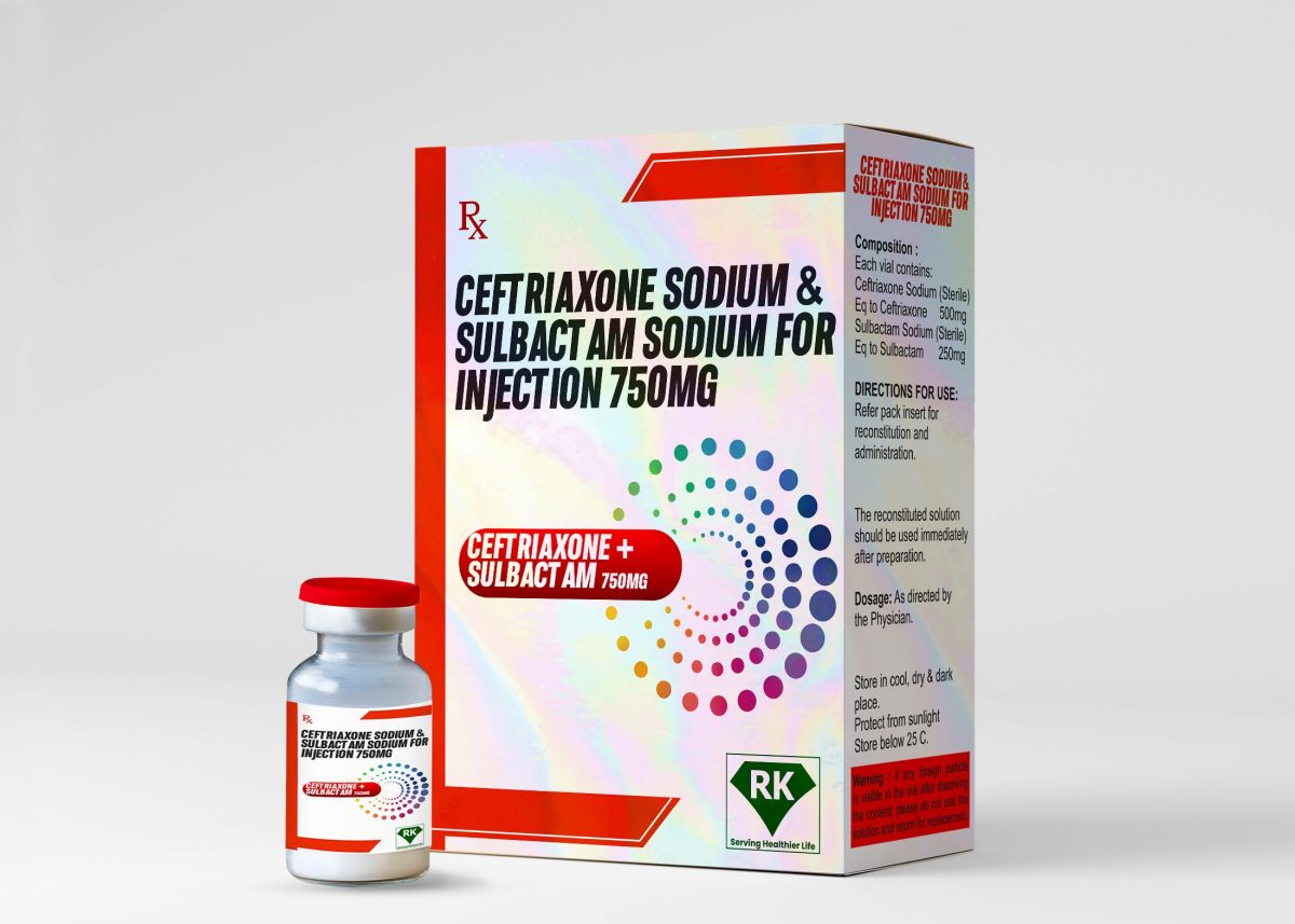 Ceftriaxone Sodium and Sulbactam Sodium for Injection 750mg